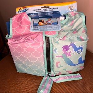 SwimWays Child Swim Vest Mermaid Ages 2-4 years Step 2 Brand New